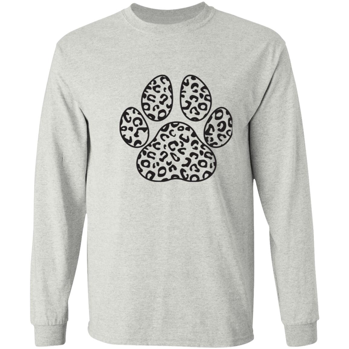 DOG PRINT CREW NECK LONG SLEEVE SHIRT