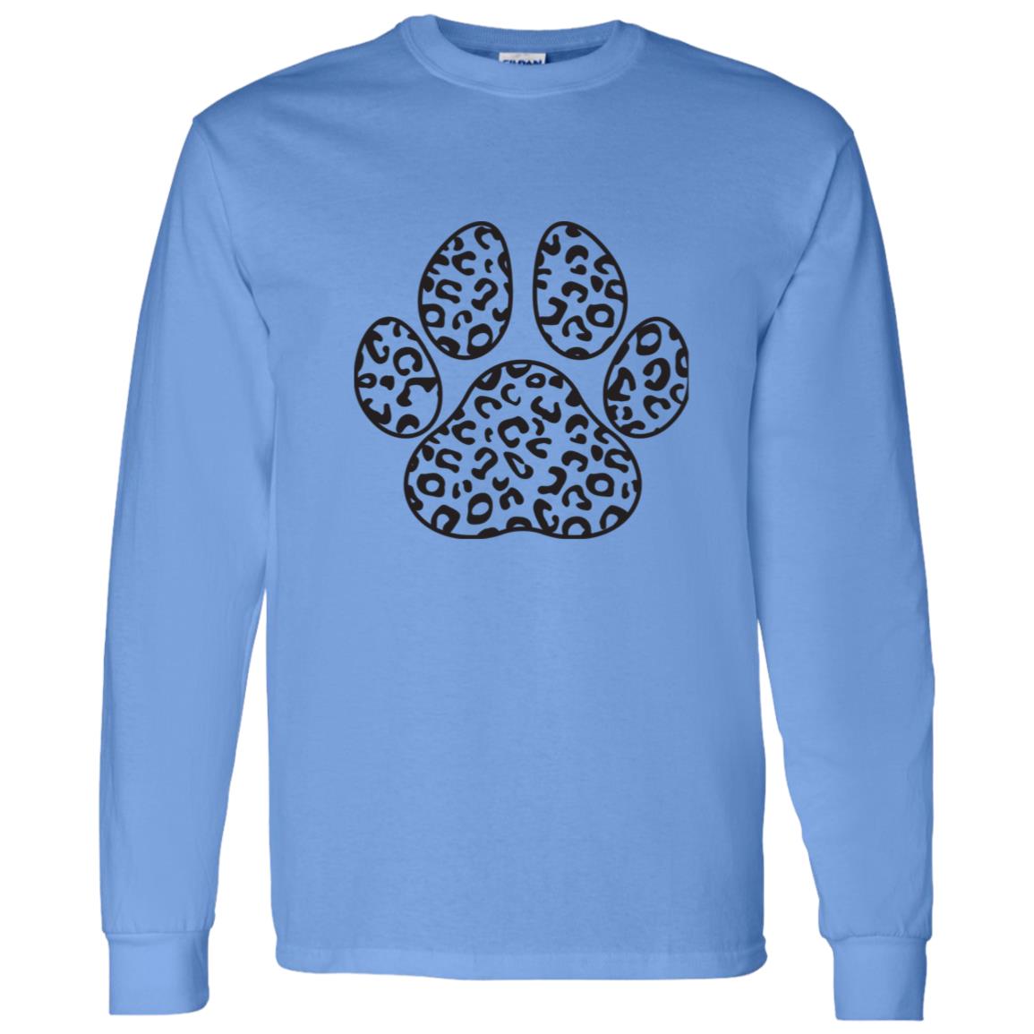 DOG PRINT CREW NECK LONG SLEEVE SHIRT