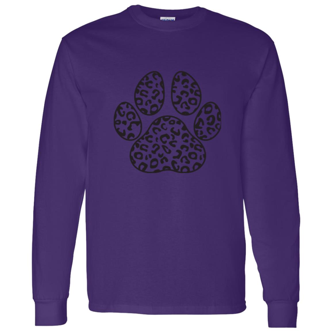 DOG PRINT CREW NECK LONG SLEEVE SHIRT