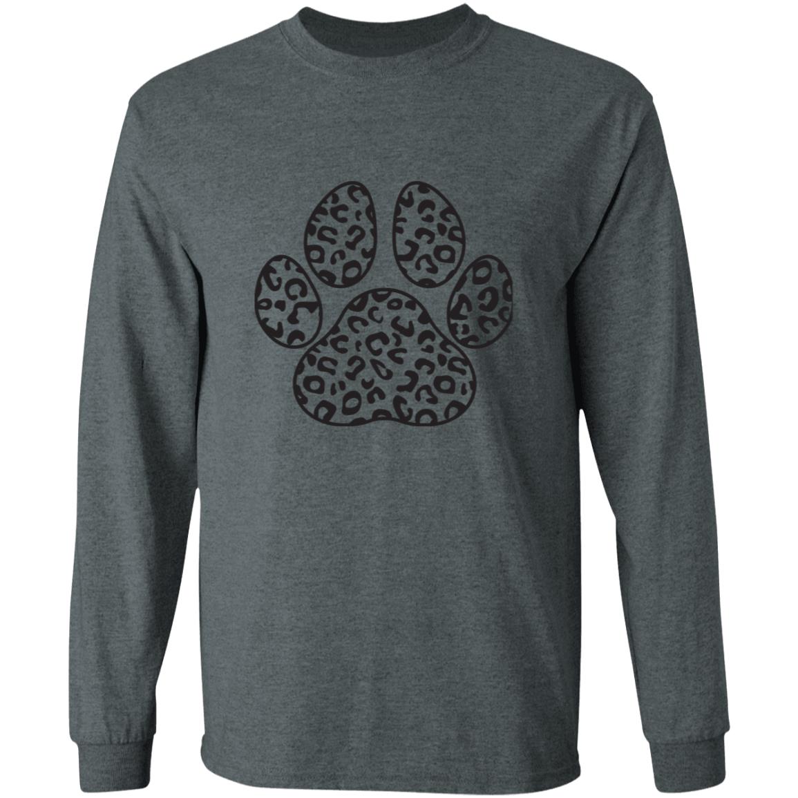 DOG PRINT CREW NECK LONG SLEEVE SHIRT