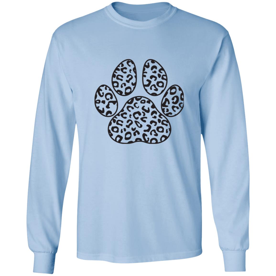 DOG PRINT CREW NECK LONG SLEEVE SHIRT