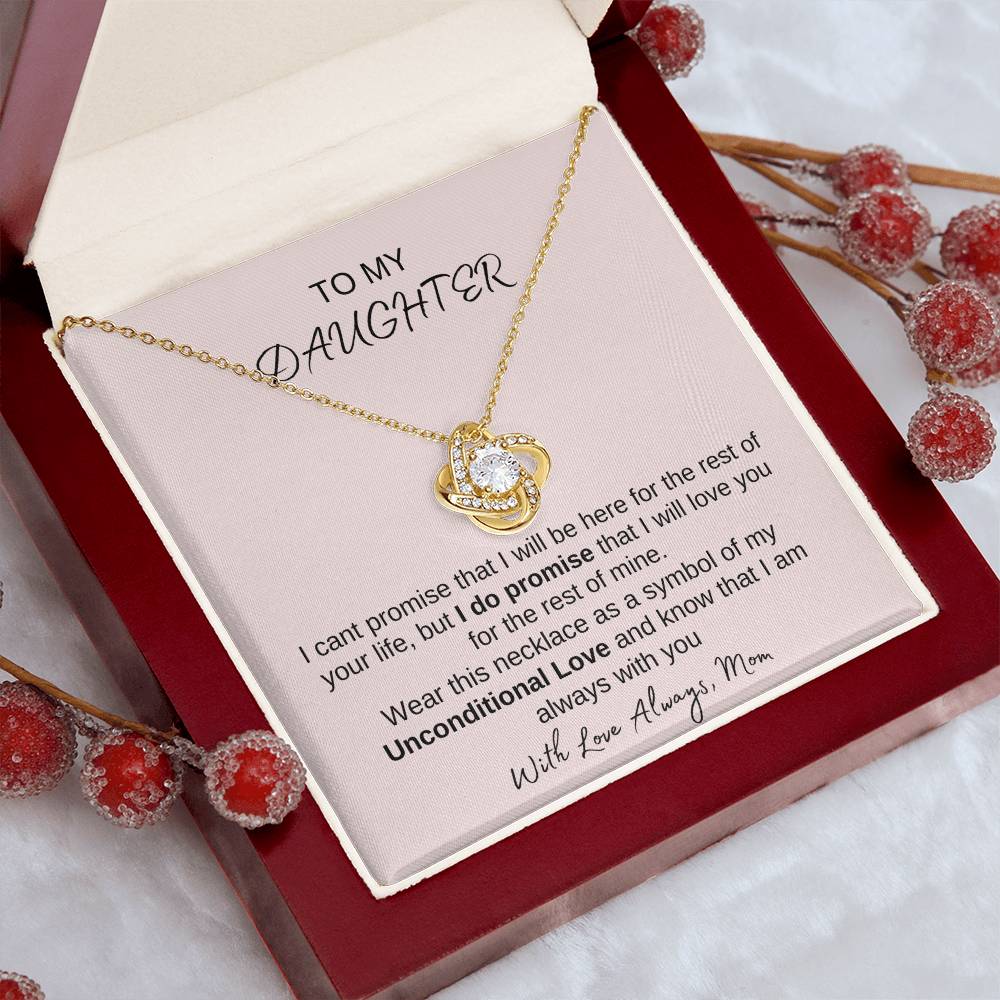 TO MY DAUGHTER - LOVE KNOT NECKLACE-SILVER OR GOLD