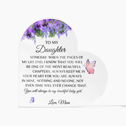 TO MY DAUGHTER ACRYLIC PLAQUE