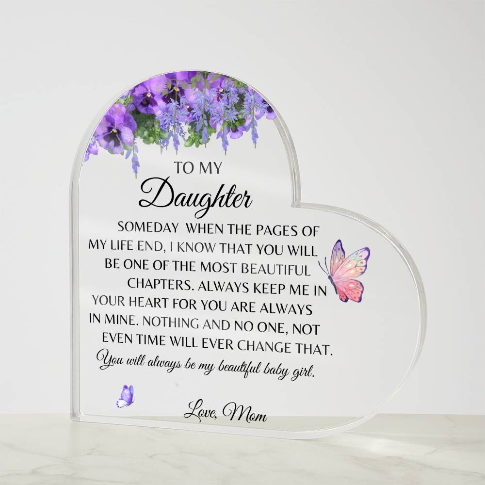 TO MY DAUGHTER ACRYLIC PLAQUE